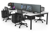 Quadro Square Legs 4 Person Office Workstation [1800L x 700W] - Thumbnail 52 