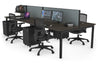 Quadro Square Legs 4 Person Office Workstation [1800L x 700W] - Thumbnail 83 