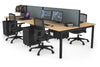 Quadro Square Legs 4 Person Office Workstation [1800L x 700W] - Thumbnail 62 
