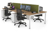 Quadro Square Legs 4 Person Office Workstation [1800L x 700W] - Thumbnail 29 