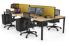 Quadro Square Legs 4 Person Office Workstation [1800L x 700W] - Thumbnail 59 