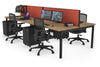 Quadro Square Legs 4 Person Office Workstation [1800L x 700W] - Thumbnail 69 