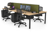 Quadro Square Legs 4 Person Office Workstation [1800L x 700W] - Thumbnail 60 
