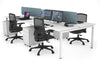 Quadro Square Legs 4 Person Office Workstation [1800L x 700W] - Thumbnail 5 