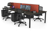 Quadro Square Legs 4 Person Office Workstation [1800L x 700W] - Thumbnail 79 