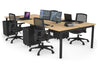 Quadro Square Legs 4 Person Office Workstation [1800L x 700W] - Thumbnail 54 