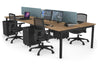 Quadro Square Legs 4 Person Office Workstation [1800L x 700W] - Thumbnail 68 
