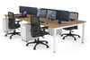 Quadro Square Legs 4 Person Office Workstation [1800L x 700W] - Thumbnail 25 