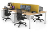 Quadro Square Legs 4 Person Office Workstation [1800L x 700W] - Thumbnail 17 