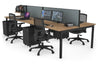 Quadro Square Legs 4 Person Office Workstation [1800L x 700W] - Thumbnail 73 