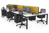 Quadro Square Legs 6 Person Office Workstation [1200L x 800W with Cable Scallop] - Thumbnail 49 