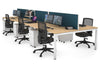 Quadro Square Legs 6 Person Office Workstation [1200L x 800W with Cable Scallop] - Thumbnail 20 