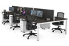 Quadro Square Legs 6 Person Office Workstation [1200L x 800W with Cable Scallop] - Thumbnail 42 