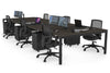 Quadro Square Legs 6 Person Office Workstation [1200L x 800W with Cable Scallop] - Thumbnail 73 