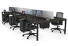 Quadro Square Legs 6 Person Office Workstation [1200L x 800W with Cable Scallop] - Thumbnail 74 