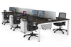 Quadro Square Legs 6 Person Office Workstation [1200L x 800W with Cable Scallop] - Thumbnail 34 