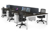 Quadro Square Legs 6 Person Office Workstation [1200L x 800W with Cable Scallop] - Thumbnail 35 
