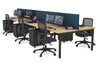 Quadro Square Legs 6 Person Office Workstation [1400L x 700W] - Thumbnail 60 