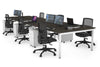 Quadro Square Legs 6 Person Office Workstation [1400L x 700W] - Thumbnail 32 