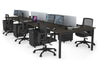 Quadro Square Legs 6 Person Office Workstation [1400L x 700W] - Thumbnail 73 