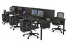 Quadro Square Legs 6 Person Office Workstation [1400L x 700W] - Thumbnail 81 