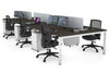 Quadro Square Legs 6 Person Office Workstation [1400L x 800W with Cable Scallop] - Thumbnail 34 