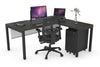 Quadro Square Legs - L Shaped Corner Office Desk [1600L x 1550W with Cable Scallop] - Thumbnail 26 