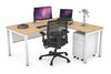 Quadro Square Legs - L Shaped Corner Office Desk [1600L x 1550W with Cable Scallop] - Thumbnail 30 