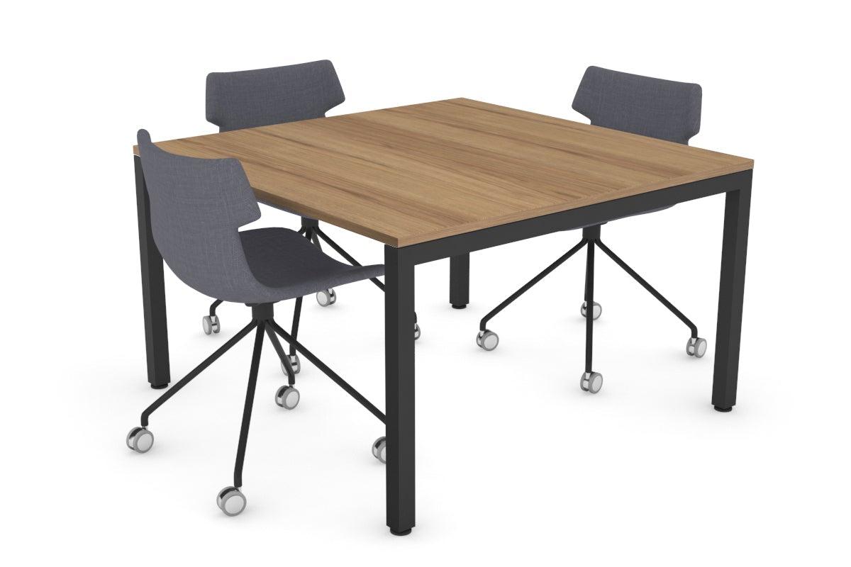 Quadro Square Leg Modern Boardroom Table [1200L x 1200W] Jasonl black leg salvage oak 
