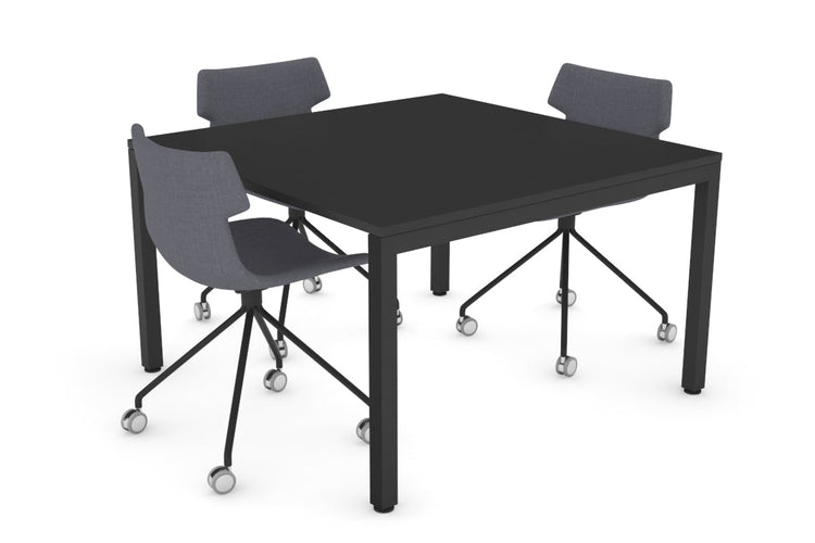 Quadro Square Leg Modern Boardroom Table [1200L x 1200W] Jasonl black leg black 
