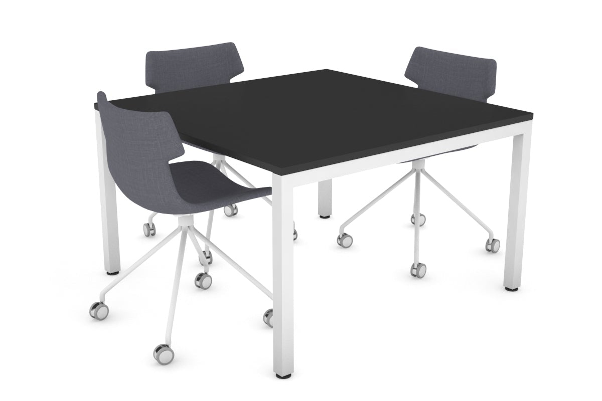 Quadro Square Leg Modern Boardroom Table [1200L x 1200W] Jasonl white leg black 