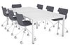Quadro Square Legs Modern Boardroom Table [2400L x 1200W] - Thumbnail 3 