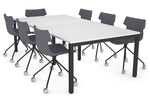 Quadro Square Legs Modern Boardroom Table [2400L x 1200W]