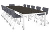 Quadro Square Legs Modern Boardroom Table [3600L x 1200W] - Thumbnail 9 