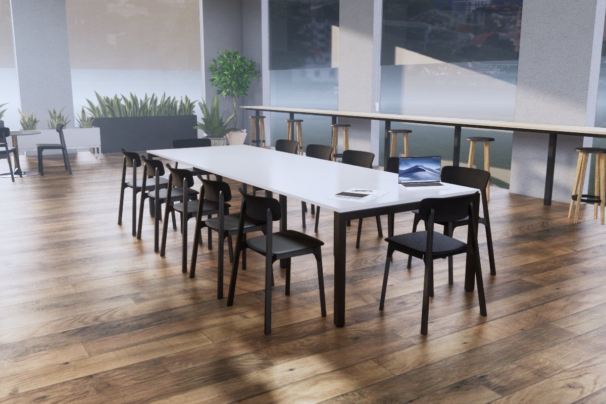 Quadro Square Leg Modern Boardroom Table [3600L x 1200W] Jasonl 