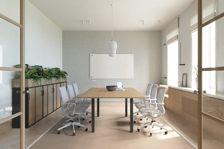 Quadro Square Leg Modern Boardroom Table - Rounded Corners [1800L x 1100W] Jasonl 