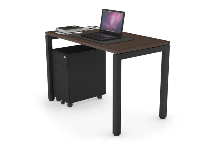 Quadro Square Leg Office Desk [1000L x 600W] Jasonl Black wenge 