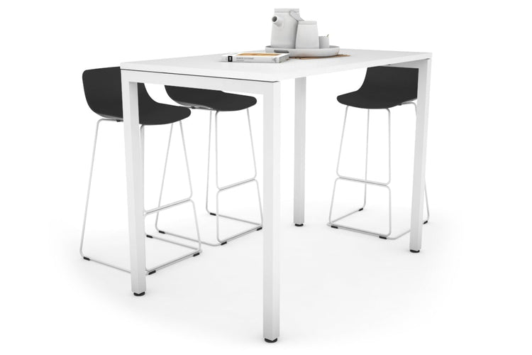 Quadro Square Legs Counter Table [1200L x 700W] Jasonl white leg white 