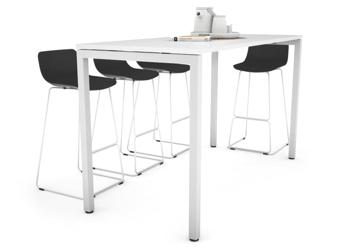 Quadro Square Legs Counter Table [1600L x 700W] Jasonl white leg white 