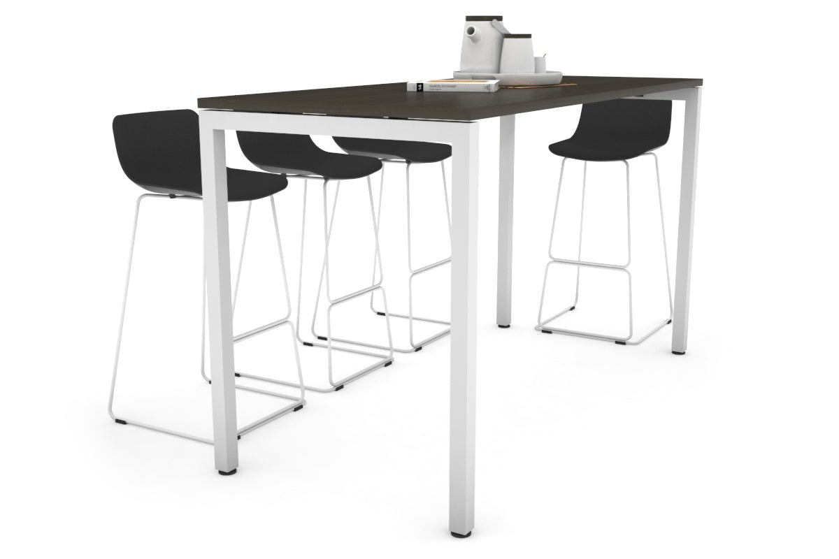 Quadro Square Legs Counter Table [1600L x 700W] Jasonl white leg dark oak 