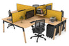 Quadro Wood A Legs Cross Beam 4 Person Corner Workstation [1800L x 1800W with Cable Scallop] - Thumbnail 10 