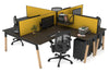 Quadro Wood A Legs Cross Beam 4 Person Corner Workstation [1800L x 1800W with Cable Scallop] - Thumbnail 24 