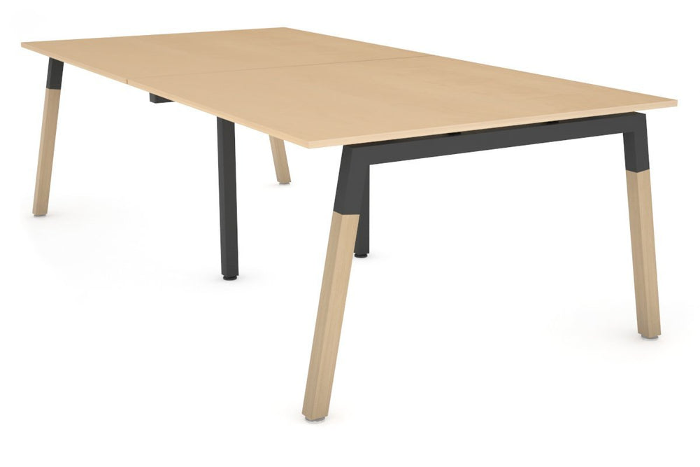 Quadro Wood A Legs Cross Beam Table Frame [Black Cross Beam]-3600x1200  