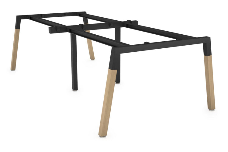 Quadro Wood A Leg Table Frame [Black Cross Beam] Jasonl 2400x1200 