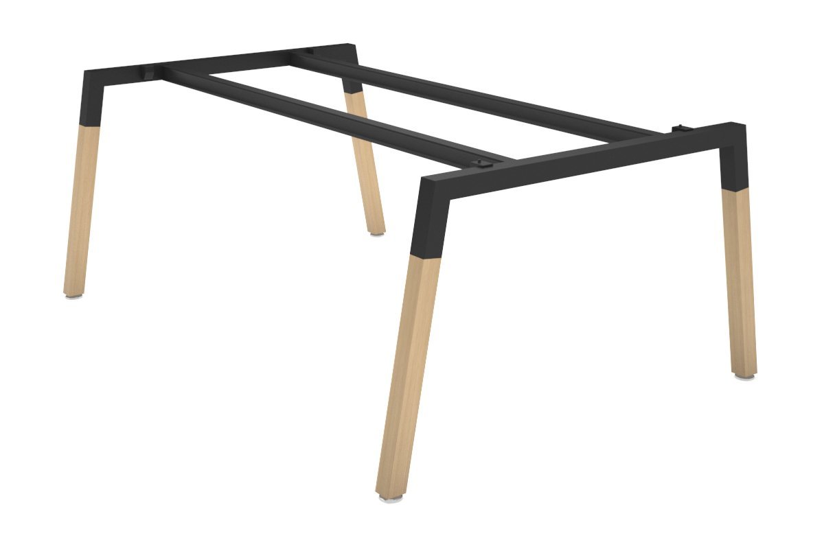 Quadro Wood A Leg Table Frame [Black Cross Beam] Jasonl 2400x1200 