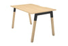 Quadro Wood A Legs Cross Beam Table Frame [Black Cross Beam] - Thumbnail 4 