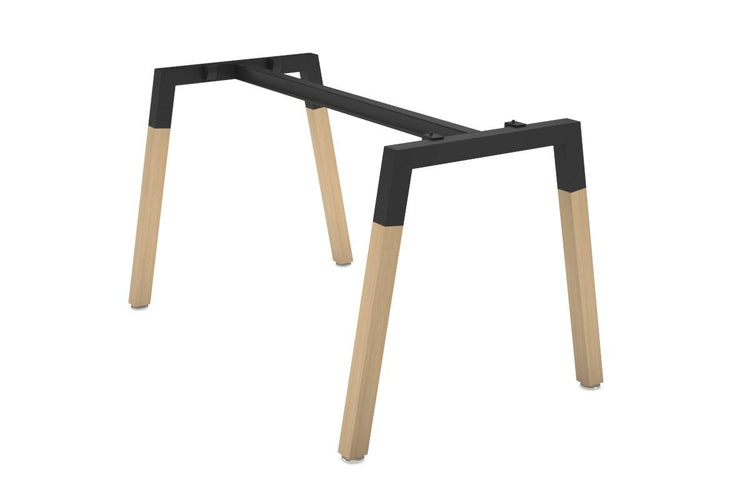 Quadro Wood A Leg Table Frame [Black Cross Beam] Jasonl 2000-2400x800 