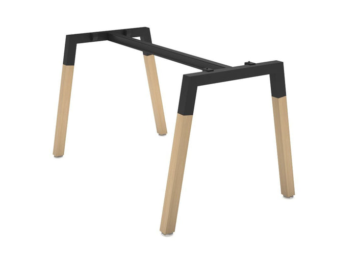 Quadro Wood A Leg Table Frame [Black Cross Beam] Jasonl 1200x700 