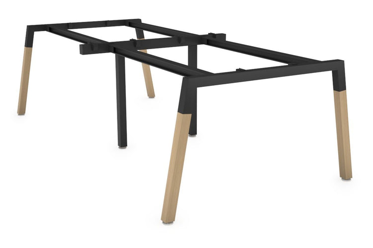 Quadro Wood A Leg Table Frame [Black Cross Beam] Jasonl 3600x1200 