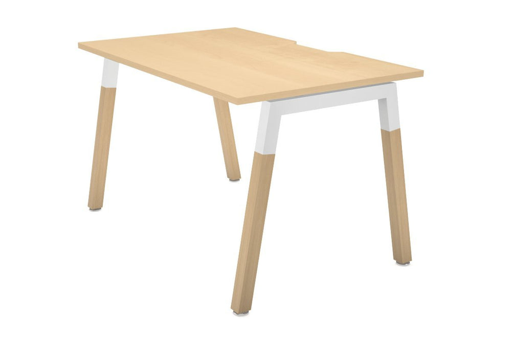 Quadro Wood A Legs Cross Beam Table Frame [White Cross Beam]-3600x1200  